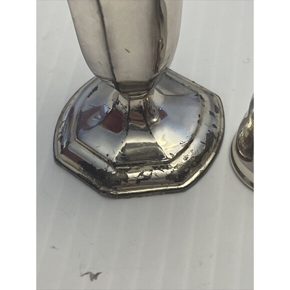 LaFrance Silver Plated Vintage Salt and Pepper Shakers #102 - Picture 3 of 5